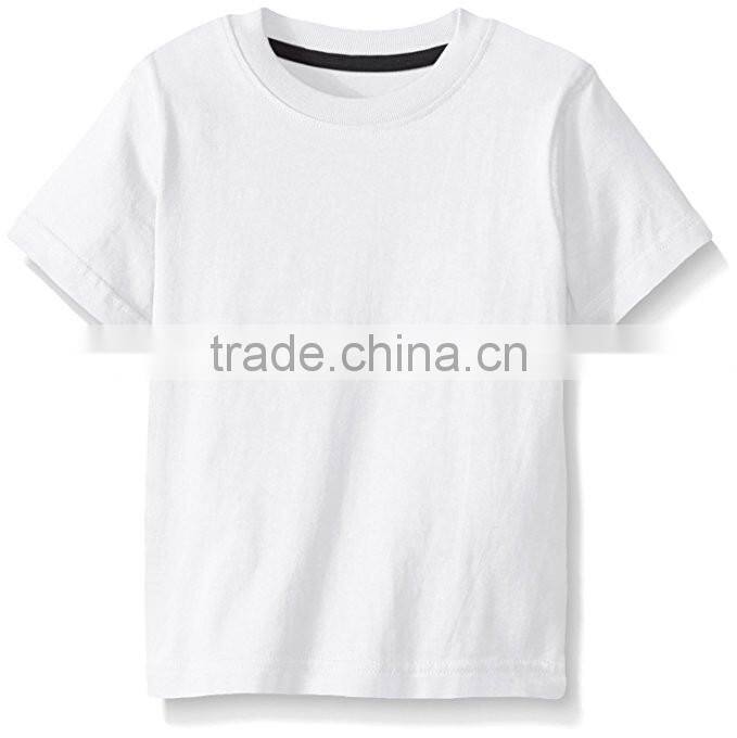 kids tshirts wholesale 100% cotton jersey Boys' Short Sleeve Crew Neck Tee
