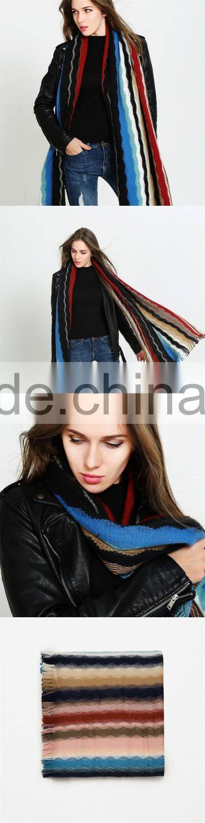 Hot Sales Cheap Pirce Ladies Winter Cotton Knitted Scarf China Factory