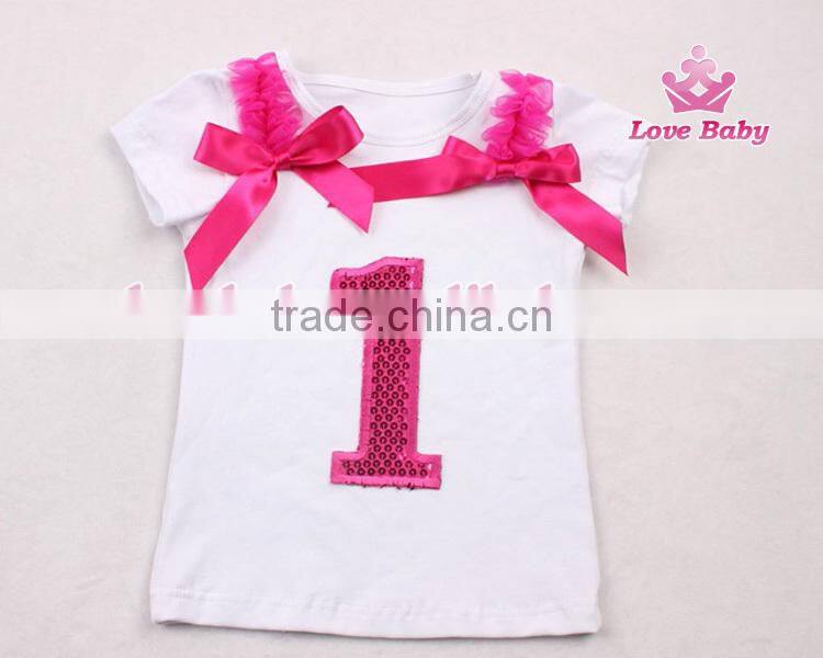 wholesale high quality best selling latest birthday baby top skirt