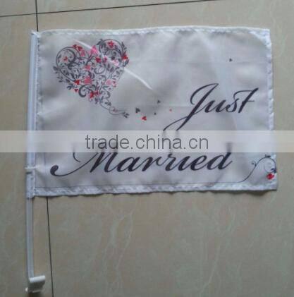 custom polyester car window flag