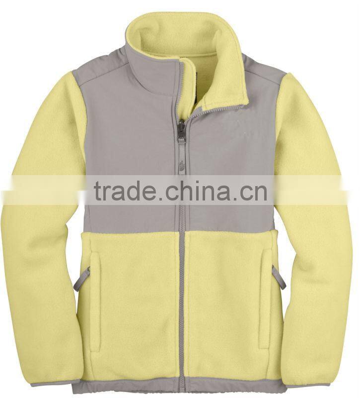 Custom logo womens micro polar fleece jacket