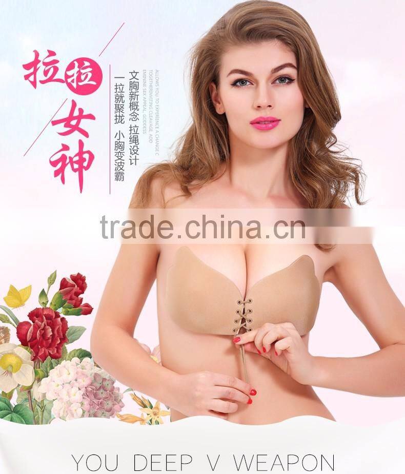 Self adhesive Strapless backless Invisible Silicone Bra