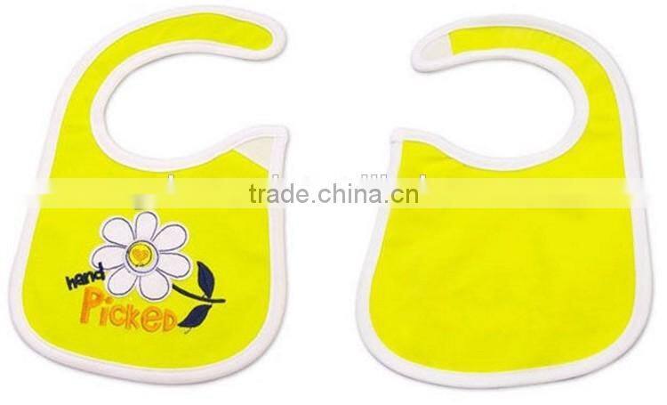 Embroidered flower drool bib for kids