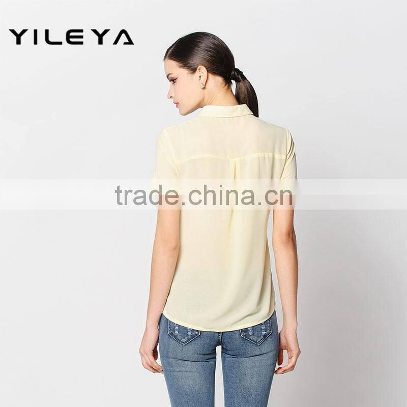 ladies fashion small lapel fashion splicing hit color shirt