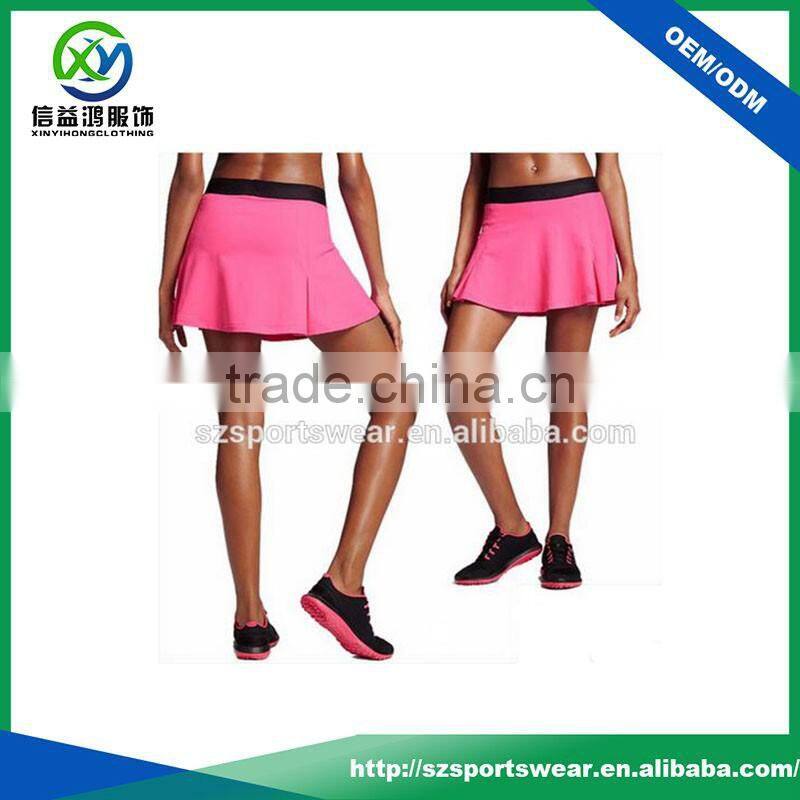 OEM service contrast color Tennis ladies sportswear golf skirts