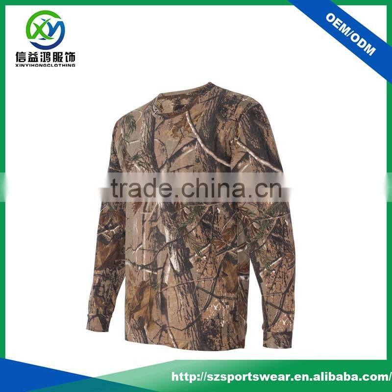 OEM custom full sublimation pattern long sleeve o-neck man sport t shirt with your own logo