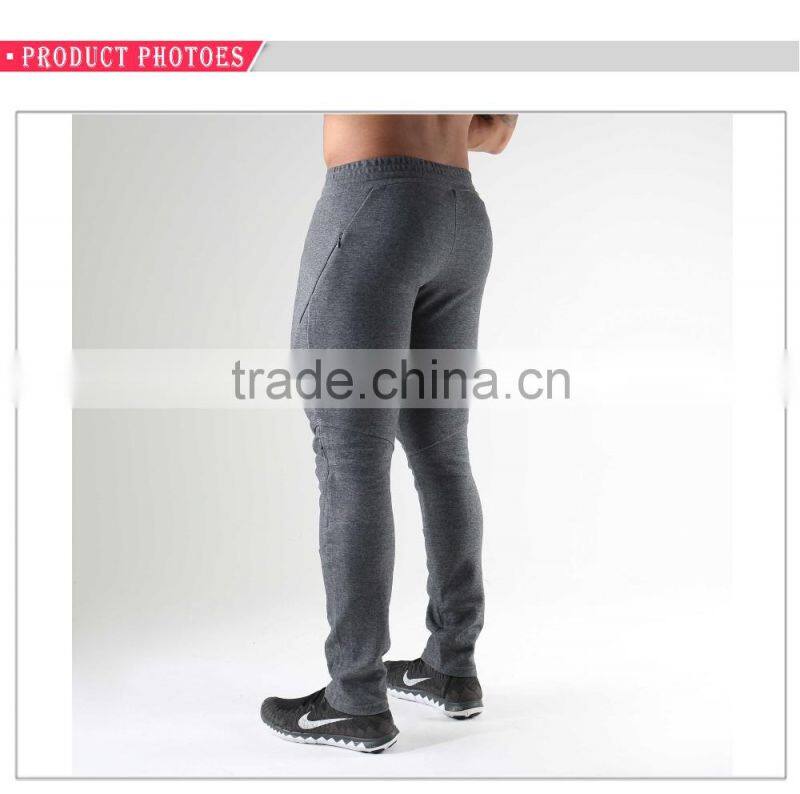 Custom newest design sports wear zip pockets jogger pants men