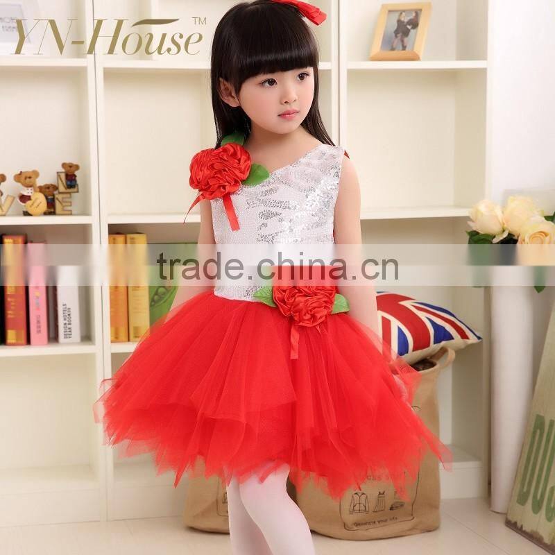 new fashion little queen full-length ball gown flower girl dress