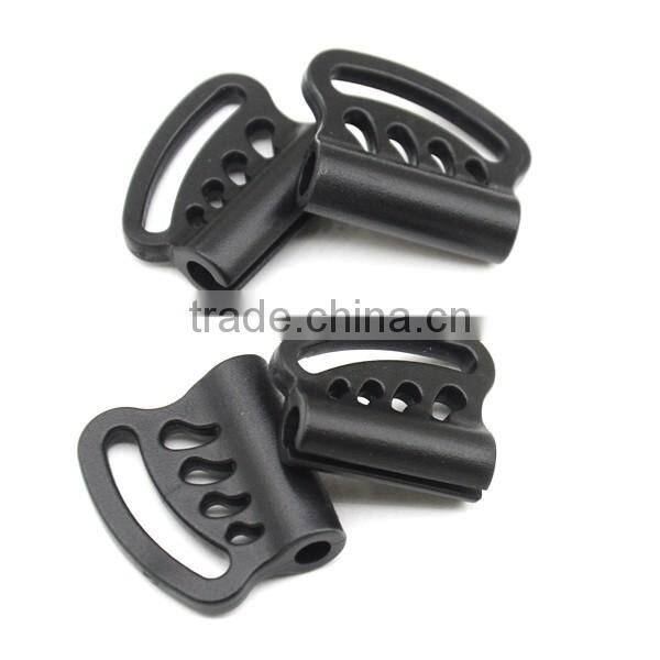 A-198/B black plastic ball cord lock toggles bell stoppers with cut line for 4mm bungee shock cord
