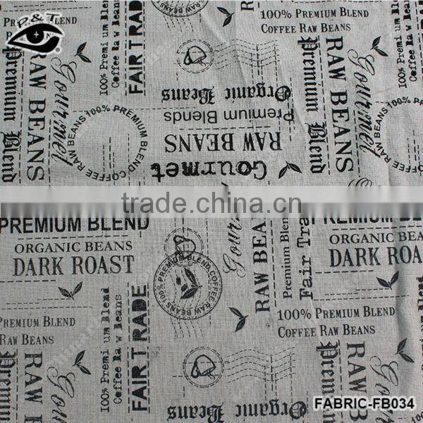 Vintage canvas textile cotton Letter Printed Canvas Fabric Linen&Cotton Fabric Household DIY Patchwork Textile cloth