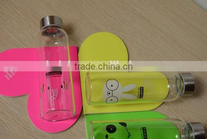 Cute Fashion Transparent Glasses Bottle Small Glass Bottle