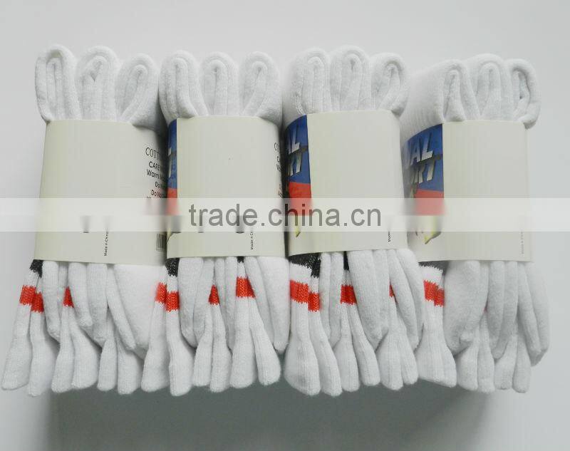 3 pack men wholesale white cotton sport socks