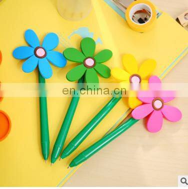 Novelty 5pcs/lot Cute Flower Pot Ballpoint Pens Lovely Sunflower Students Stationery Pen Creative School Supplies Kids Gift