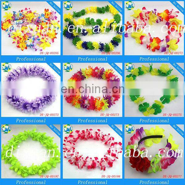 Blue Hawaiian Flower Lei Wedding Flower Garlands Flower Strings Decoration