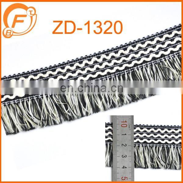 2016 purple color fringe tape for garment