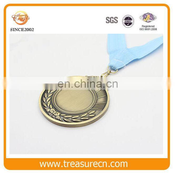 70mm Matt Golden High Raised Blank Metal Medal/Casting Sport Medallion