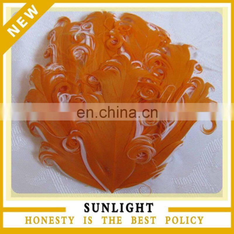 kids hair accessory curly feather pads