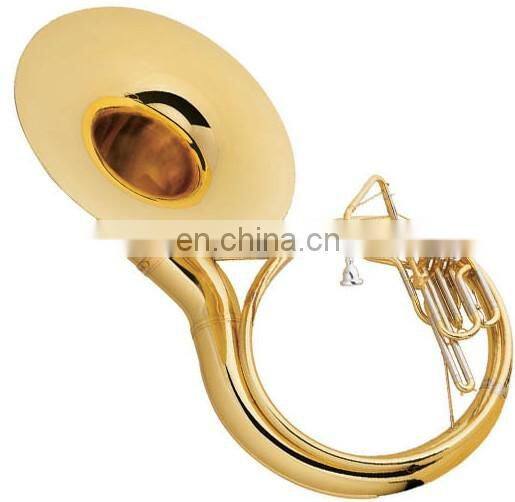 gold lacquer Bb key sousaphone, c key china sousaphone, brass sousaphone