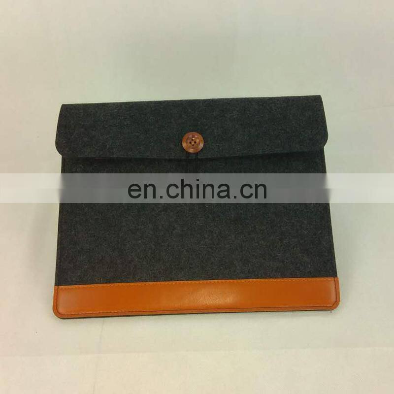 custom portable felt file folder bag, printing felt briefcase portfolio office supply documents bag with zipper