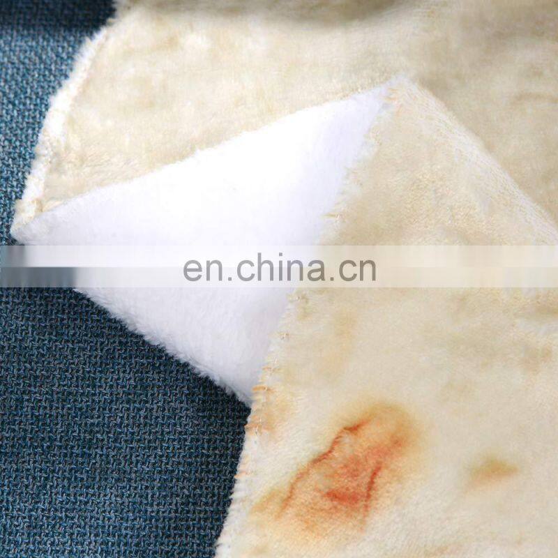 Mexican Pancakes Blanket Throw Blanket Flannel Fleece Burritos Tortilla Blanket