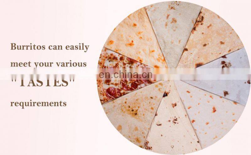 Novelty Wearable Plush Fleece Throw Pizza Blanket Food Shaped Sleeping Bag Blanket for Kids and Adults