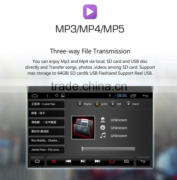 Double din car dvd player audio with GPS for Toyota Camry with Radio Bluetooth Wifi OBD SWC