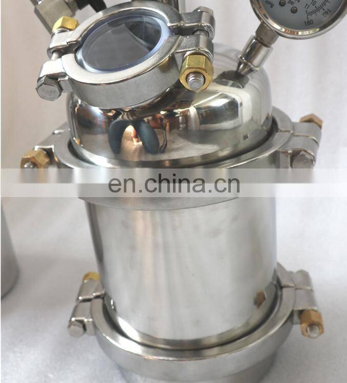 6" Hemispherical extractor lid for reclaim tank with tri clamp ferrule and 4" down tube