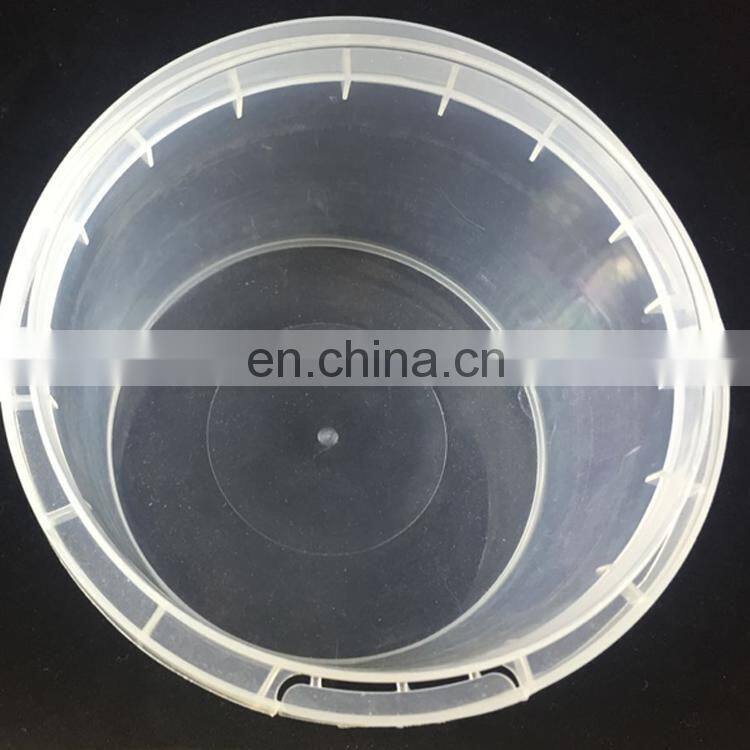 Customized Color 500ml food grade round plastic bucket with lid and handle for salad