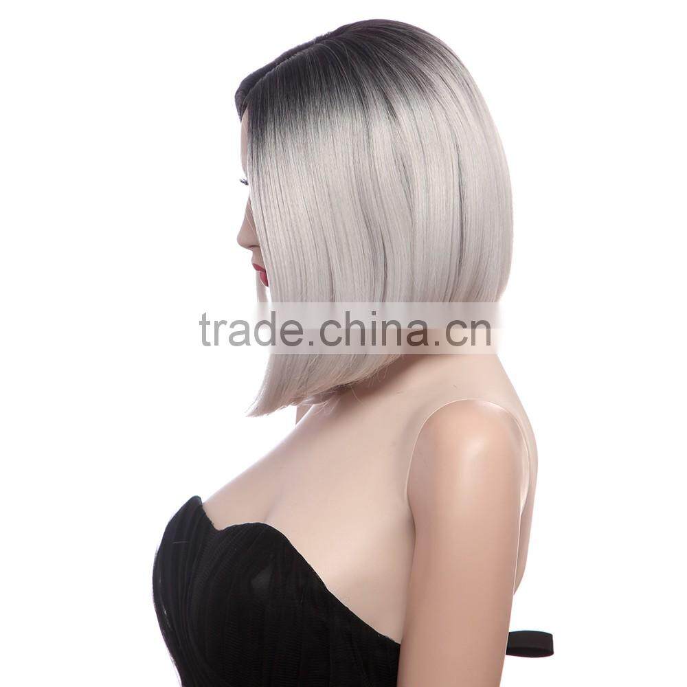 Japan's Hair Woman Short Straight Full Cap Wigs synthetic Wig 4111