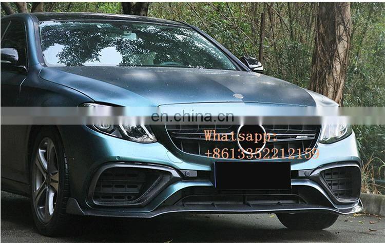 E-CLASS W213 b style carbon fiber front lip and carnard fit for 2014y~2017y W213 E63 front bumper and front lip cover