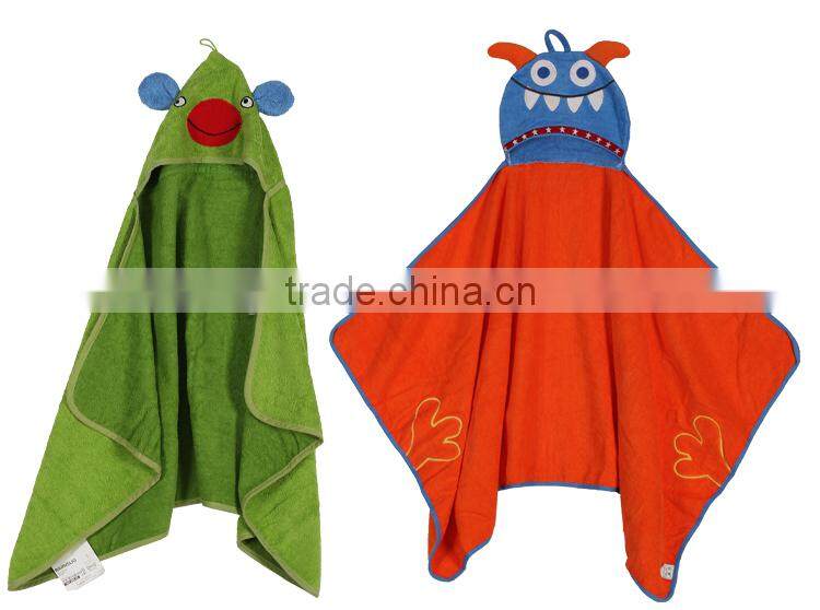 Baby Blue Coral Fleece Bathrobe/High quality 100%cotton printed baby bathrobe/Terry Baby Children Hooded Bathrobe