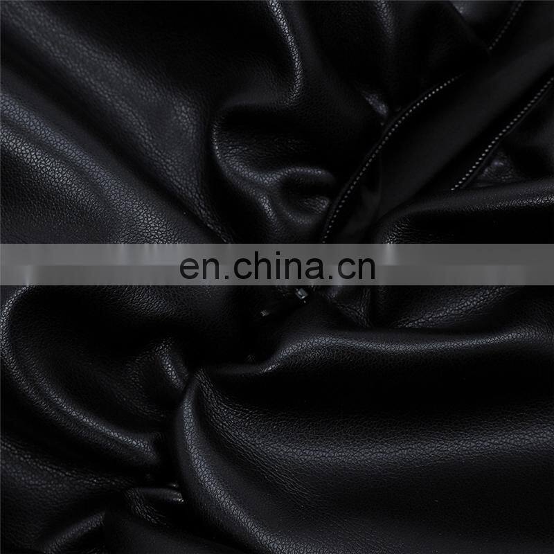 stand neck mesh dot synthetic leather skirt Long Sleeve Sexy Swear Club Wear Tight Wear