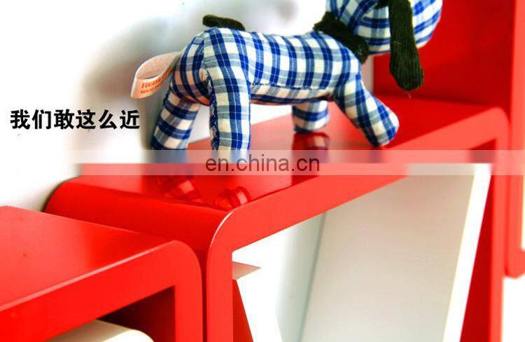 Cheap wooden natural unfinished wall mounted display shelf wholesale