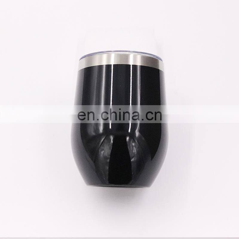 Hangzhou Watersy Colorful Outdoor Egg Shaped 12oz vacuum insulated stainless steel travel mug tumbler with lid