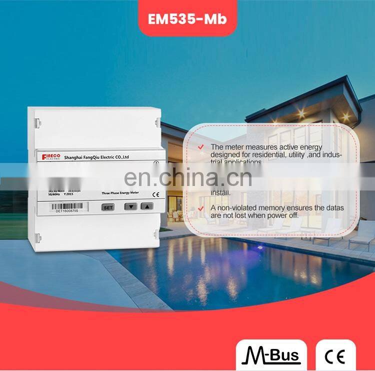 EM535-Mb 3*230/400V 5(65)A three phase electronic energy meter digital