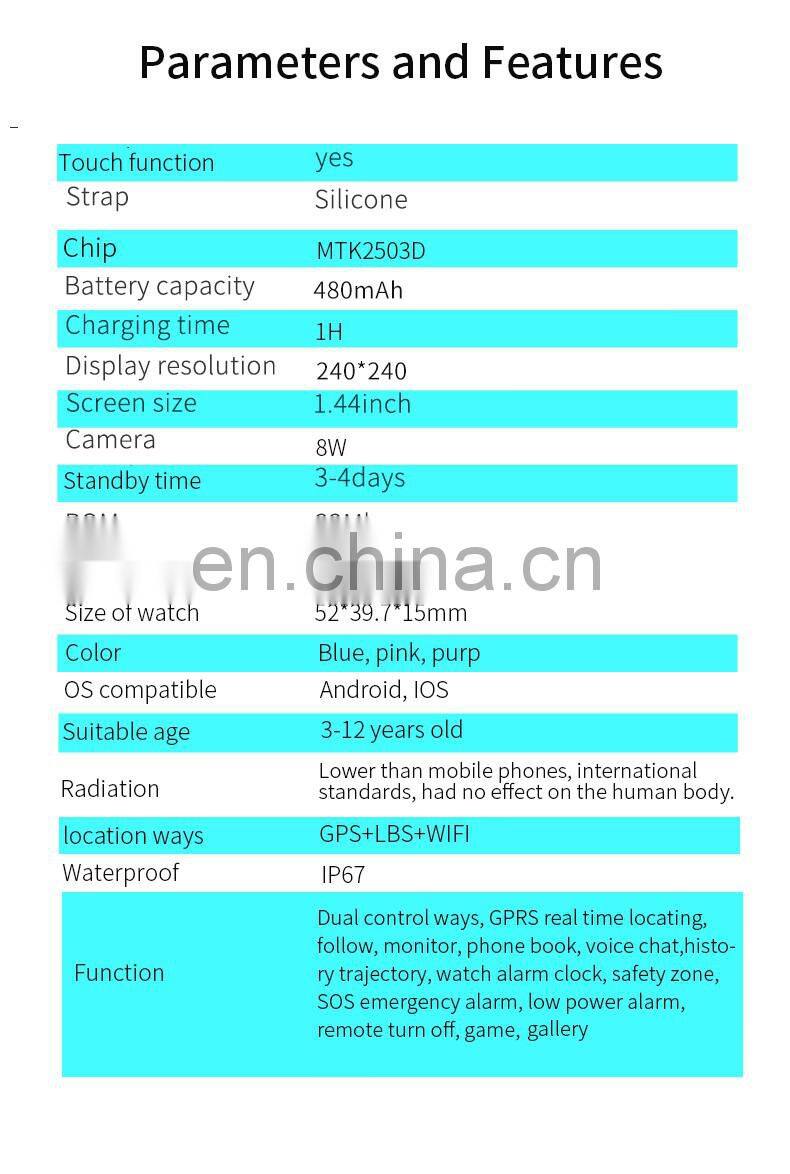 flawless waterproof kids smart watch Phone Q13 Anti-Lost GPS tracking WIFI 2G smart watch for kids