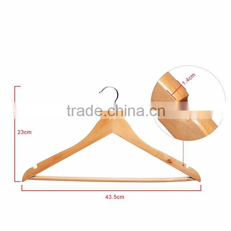 Wholesale manufactory provide high ending wooden clothes hanger