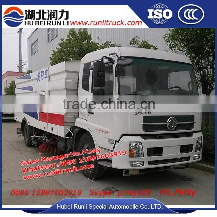 New Dustbin Street Sweeper Truck 10000Liters Cleaning Vehicle,Road Sweeper Machine With Snowing Cleaning Equipment