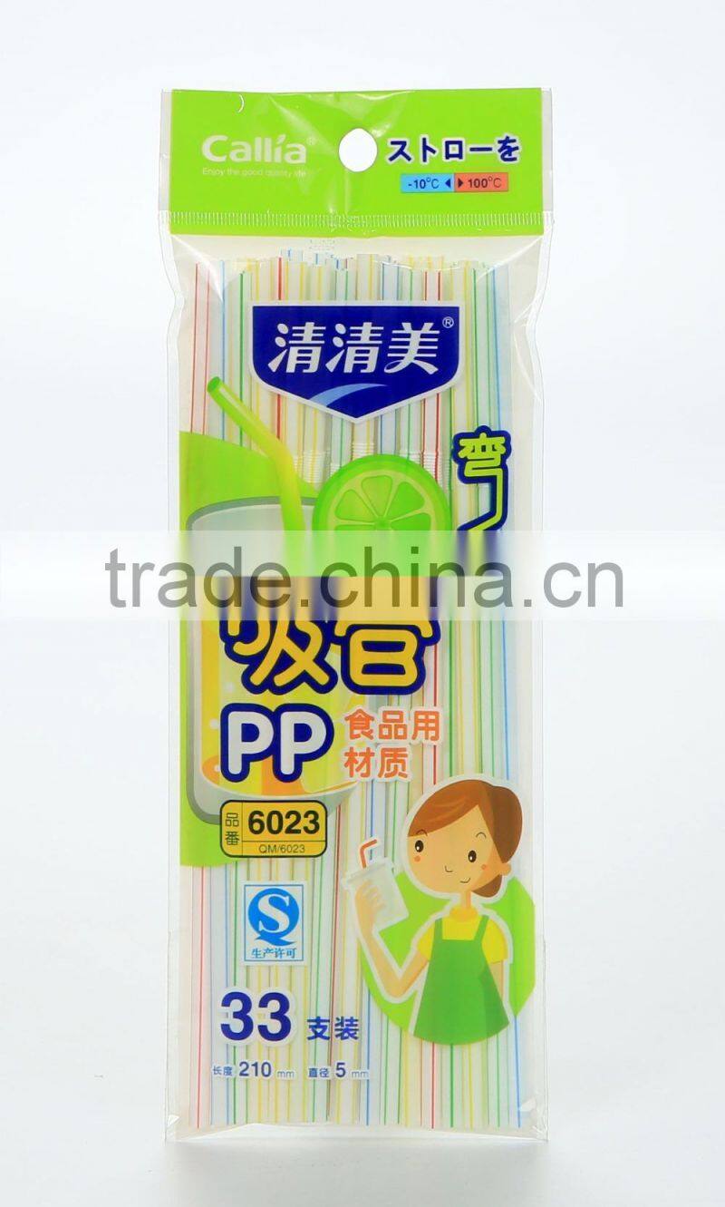 Disposable colorful plastic flexible drinking straw with hot selling and high quality