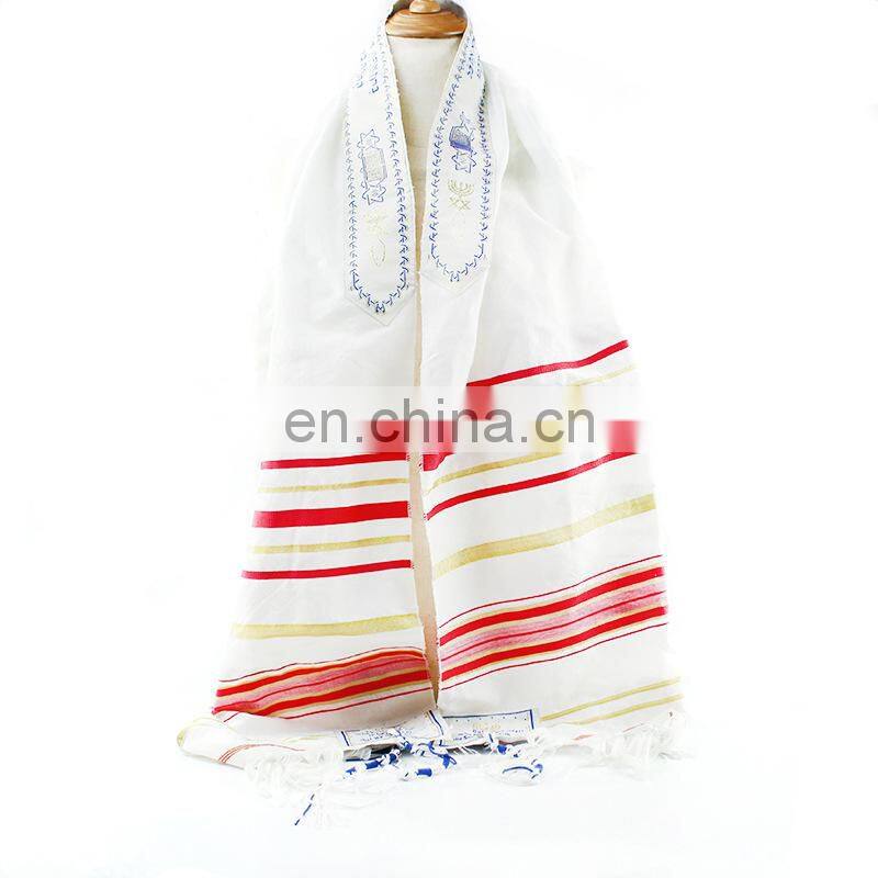 Large Polyester Prayer Shawl Arab Scarf Prayer Pentacost Israel Prayer Talit Shawls Isreal