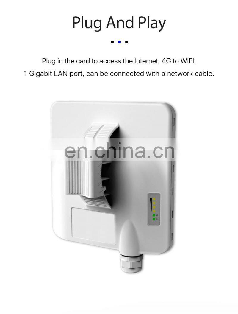 ALLINGE DRD088 5G LTE CPE Router 5G Outdoor Router With SIM Card Slot Waterproof Outdoor Hotspot