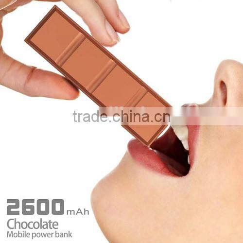 Chocolate best quality usb power bank 2600mAh mobile long battery backup