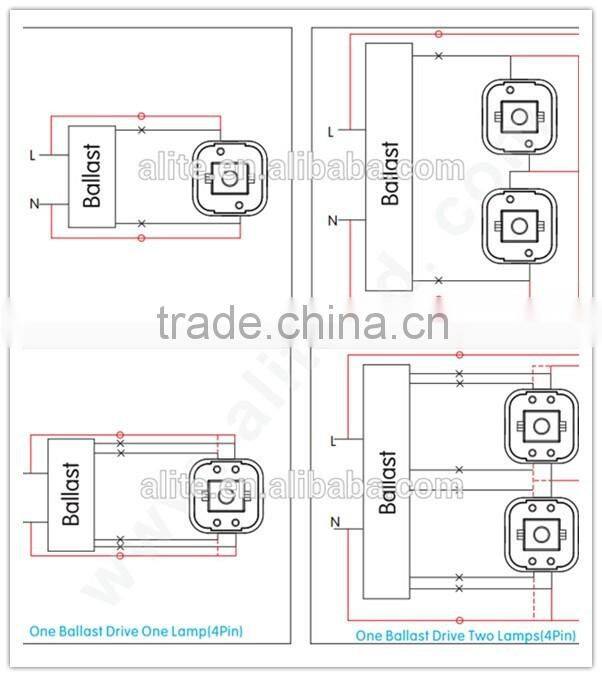 Alite factory supply smd3528 rotatable 7w 9w g24 4-pin gx24q led pl light