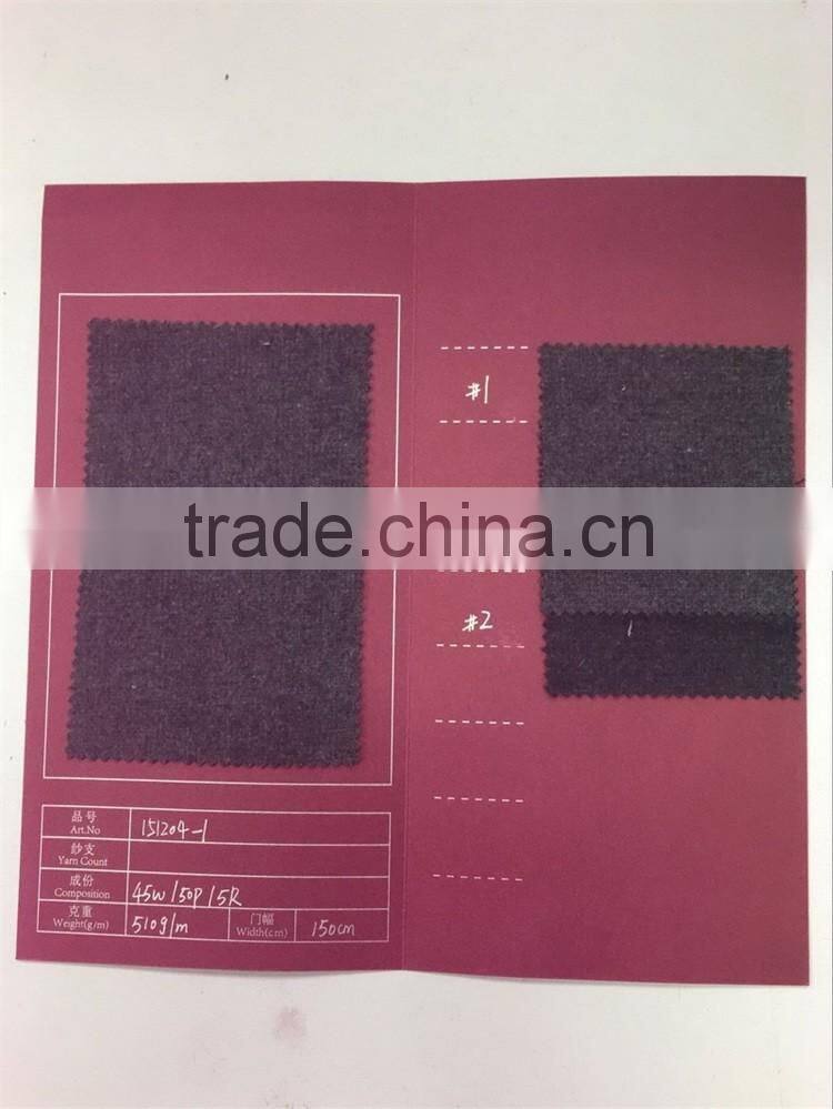 151204-2 Factory Professional Provide Fancy Tweed Woollen Fabric For Coat