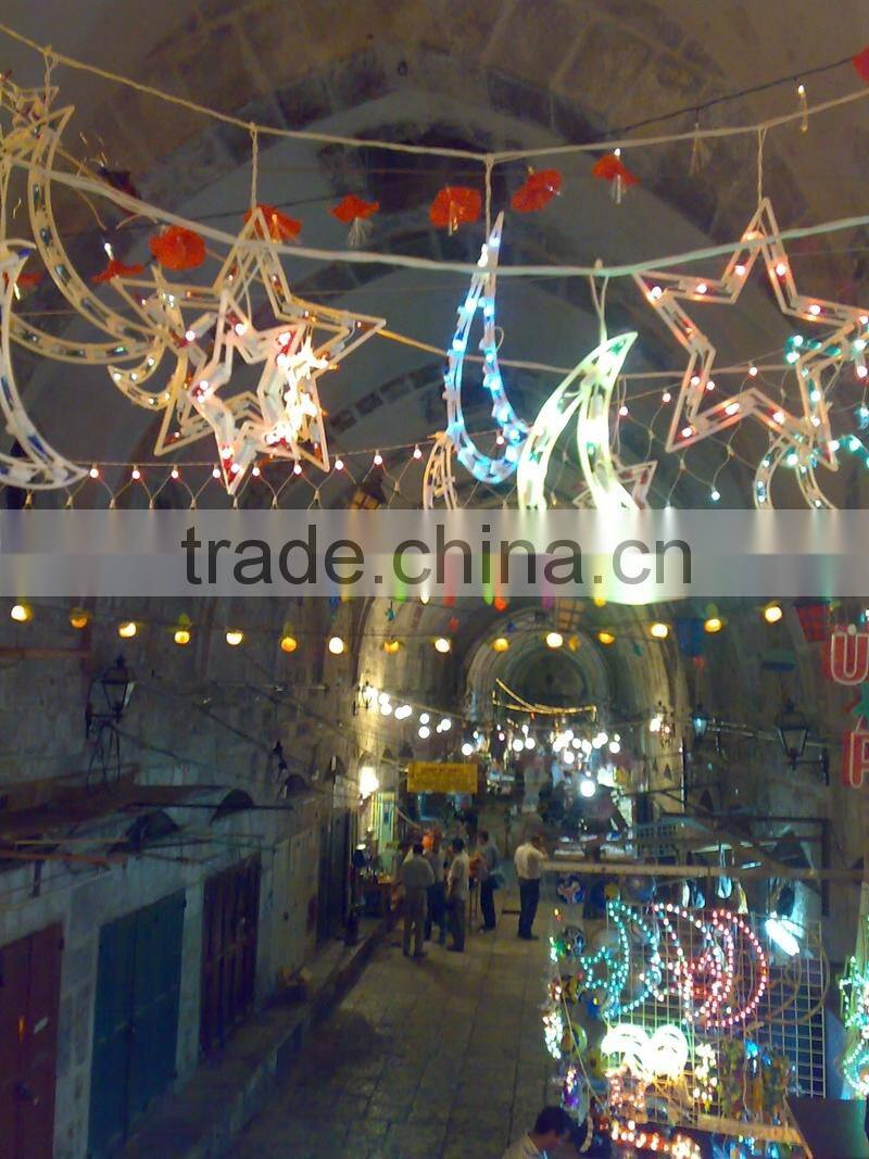 Indoor pvc ball + LED LIGHTS hanging decor Ramadan decoration