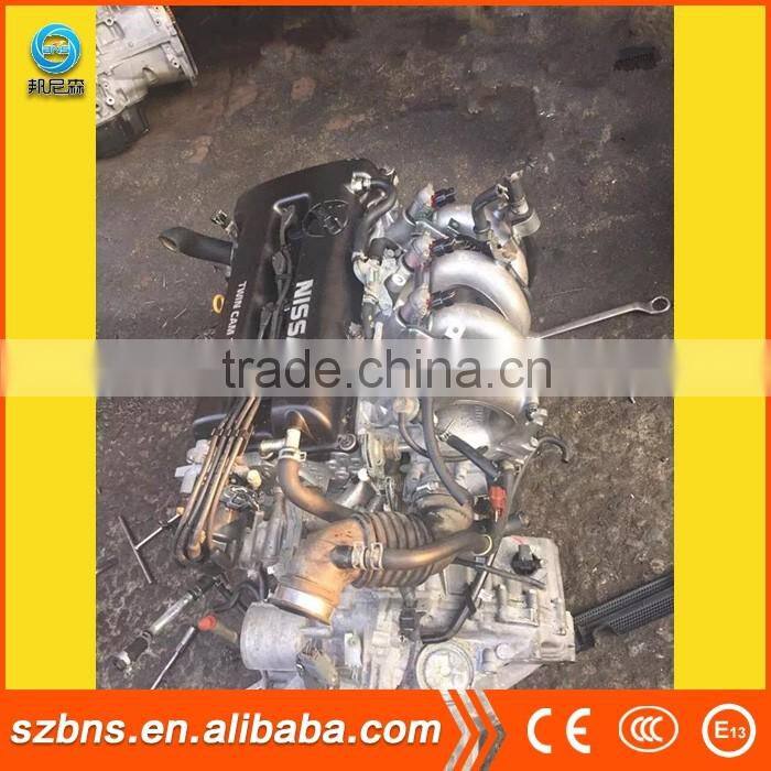 Japanese used car auto QR20 gasoline Engine and gearbox with fine operation performance