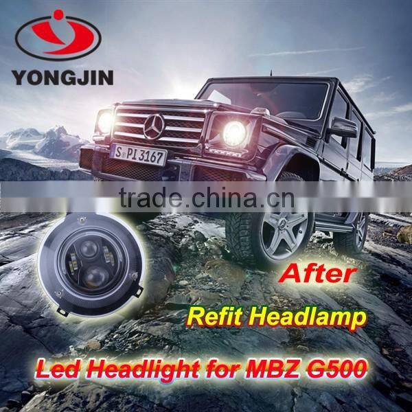 High / low beam 90w 75w 11 inch led headlight for MBZ G500