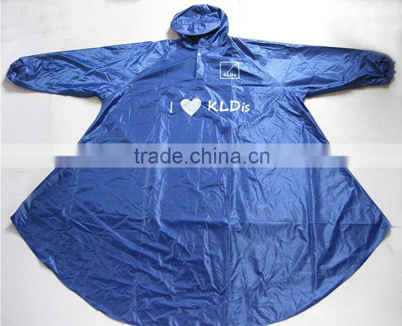 Professional customized rain poncho with sleeves