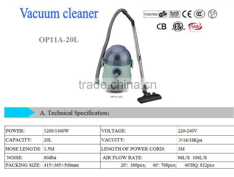 2016 20L hot sell wet and dry hoover vacuum cleaner