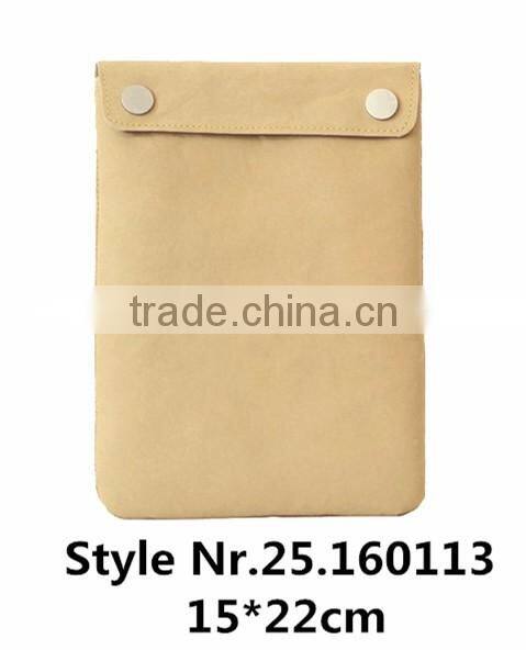2016 zipper file envelope tablet computer bag kraft paper bag with handle